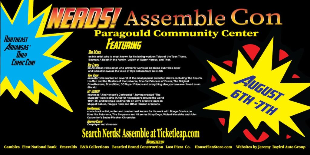 A flyer for the Nerds! Assemble Convention