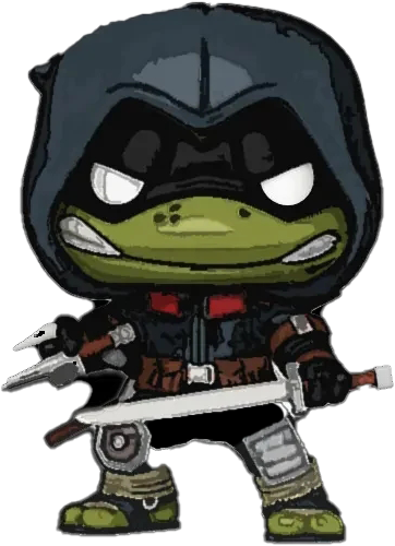 A teenage mutant ninja turtle holding a sword